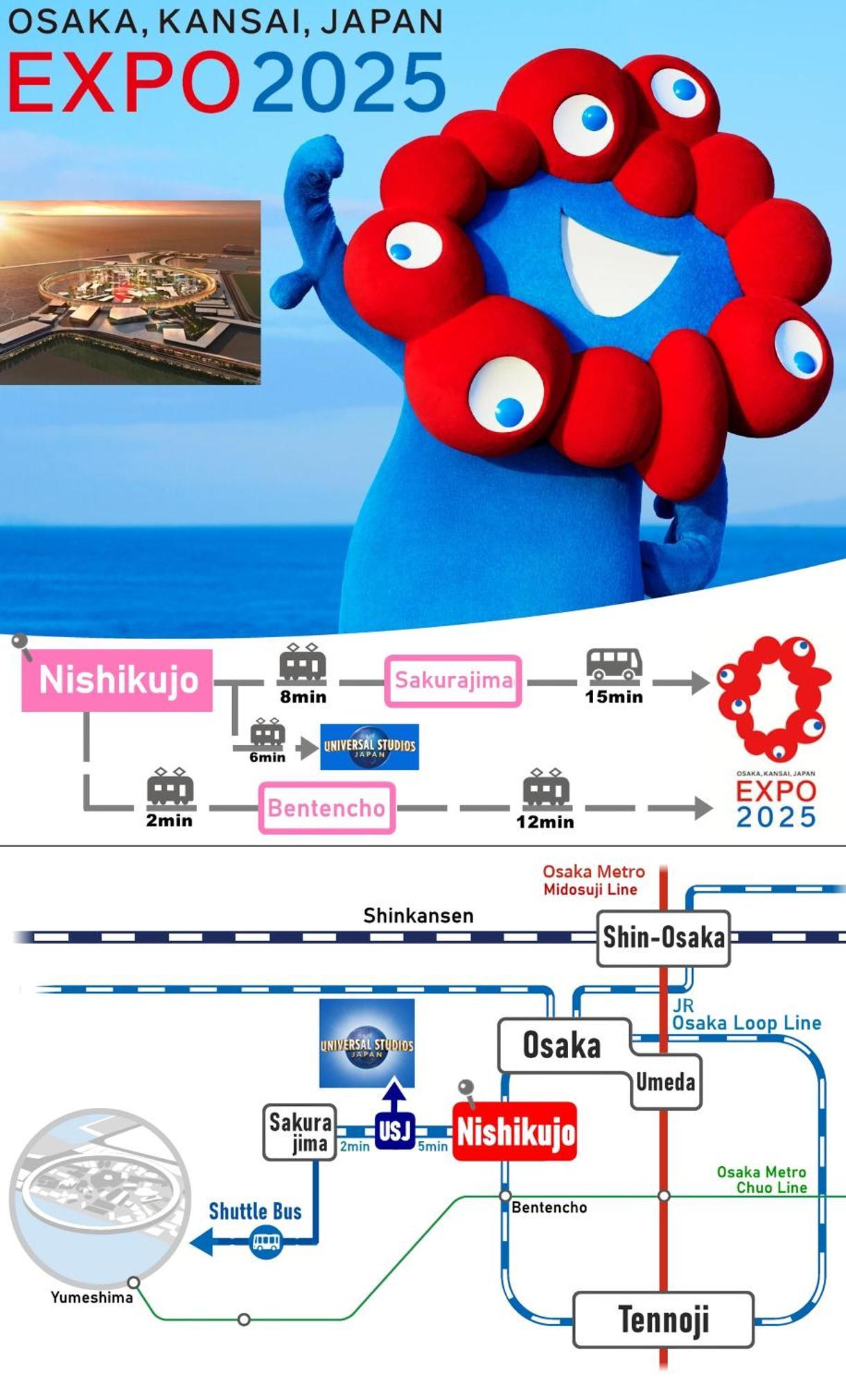 Usj 2 Stops, Umeda&Dotonbori 8Mins, Kix Direct Access Sv2 Osaka Exterior photo